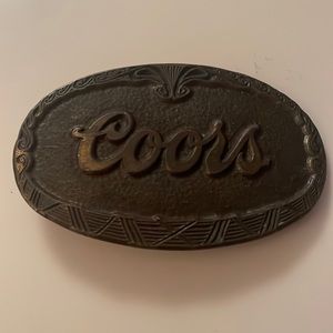 Coors belt buckle